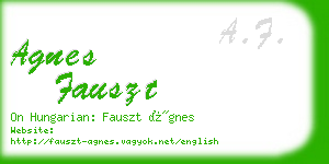 agnes fauszt business card